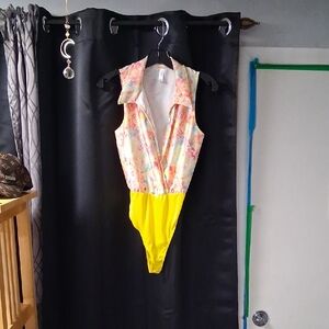 Floral Yellow Bodysuit